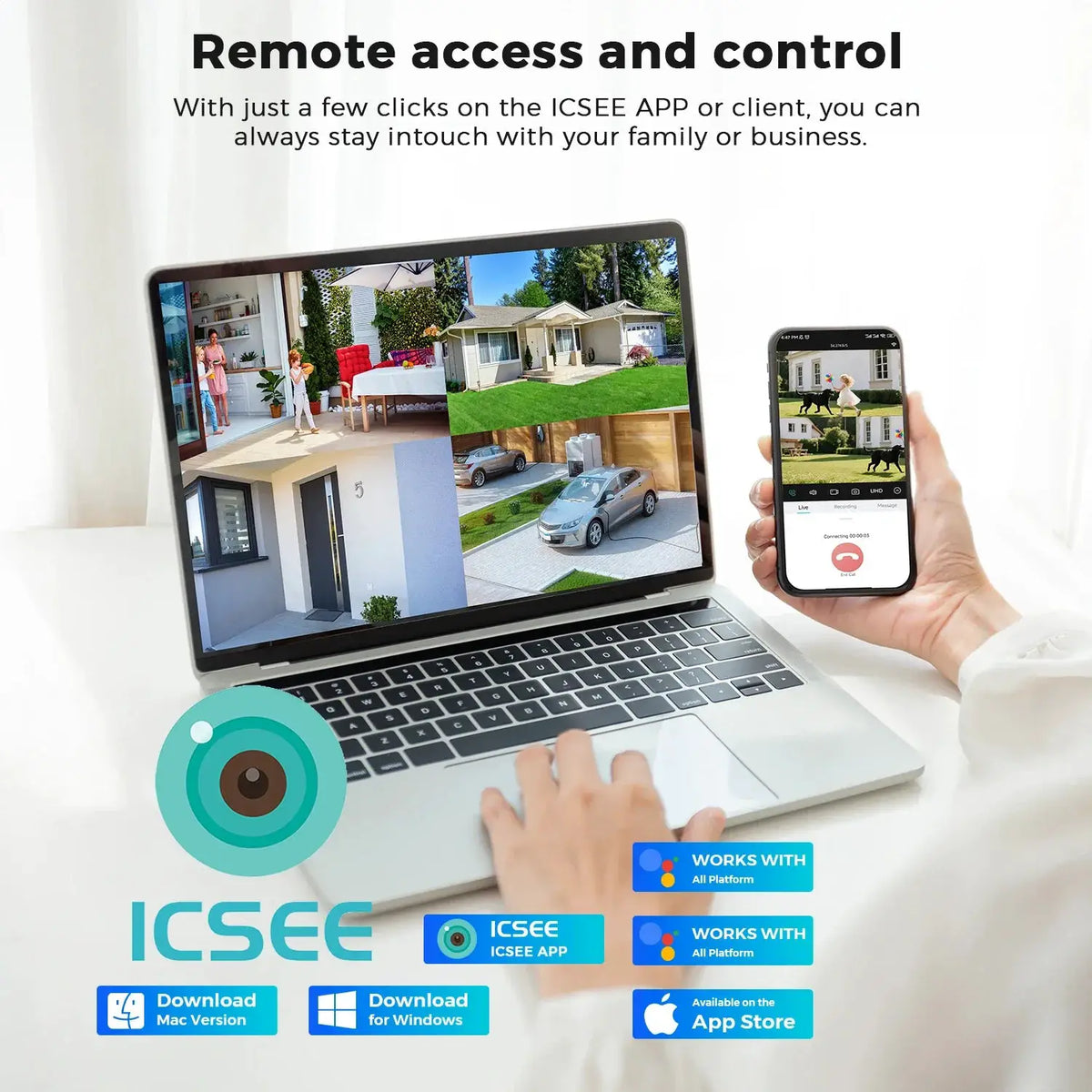 12MP Outdoor WiFi Camera - With 3 Lens PTZ AI Tracking For ICSEE App - stepyours.com