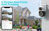 Dual Lens 360 Degree WiFi Camera IP66 Outdoor Security 8MP 4K PTZ - stepyours.com
