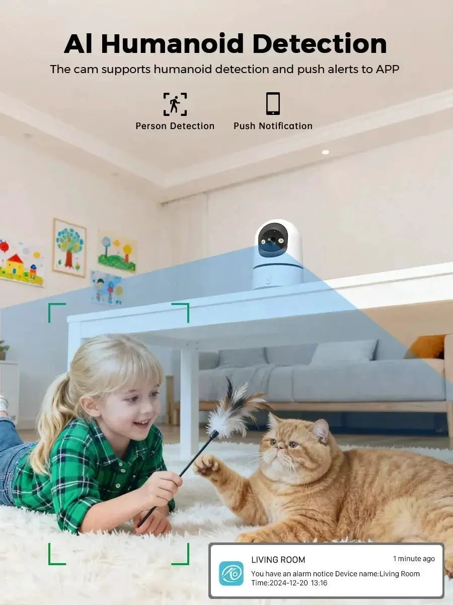 PEGATAH 5MP One - Touch Call Indoor Baby Monitor WiFi Color Night Vision - stepyours.com