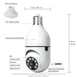 Ease Life App Light Bulb Security Camera Outdoor Wireless 5GHz 360 Degree E27 - stepyours.com