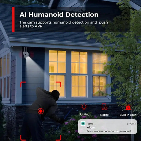 4MP Outdoor WiFi Camera PTZ 2K HD AI Auto Tracking Night Vision - stepyours.com