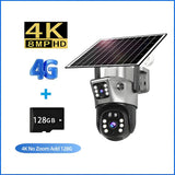 4G Solar Camera Outdoor 6K 12MP Tri Lens Night Vision IP PTZ Surveillance Pro - stepyours.com