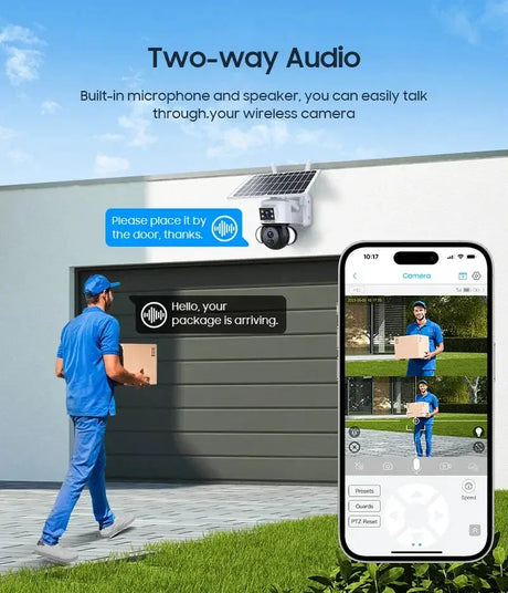 Shiwojia 6MP 4G Solar Security Camera Outdoor Surveillance
