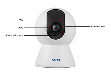 Kerui 5MP Tuya Smart Mini WiFi IP Camera Indoor Security - AI Humanoid Detection - stepyours.com