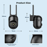 Mini PTZ WiFi Camera 4MP 2K ICsee Surveillance 5X Digital Zoom HD Night Vision - stepyours.com