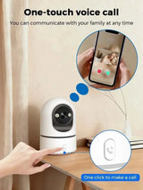 PEGATAH 5MP One - Touch Call Indoor Baby Monitor WiFi Color Night Vision - stepyours.com