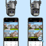 BESDER 15MP WiFi PTZ Outdoor Camera - Dual Screen, 10X Zoom, AI Human Detection - stepyours.com