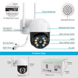 DDBROUGEN A8B PTZ Camera - 4K 8MP AI Humanoid Detection Outdoor Security Hooks - stepyours.com