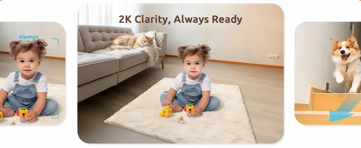 Blurams 2K Indoor Camera - 360 Pet And Elder Surveillance With OneTouch Call - stepyours.com