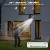 Solar IP Camera Dual Lens PTZ WiFi Outdoor Security Camera 8MP Solar Powered - stepyours.com