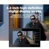 4.3 Inch HD Display Visual Peephole Video Doorbell 145 Degree Angel 1 Megapixel Camera PIR Motion Detection Night Vision Cat Eye by stepyours.com