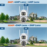 BESDER 10MP Dual - Lens Outdoor WiFi IP Camera - Auto - Tracking and Night Vision - stepyours.com