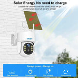 Solar Powered 4MP PTZ IP Security Camera With Night Vision