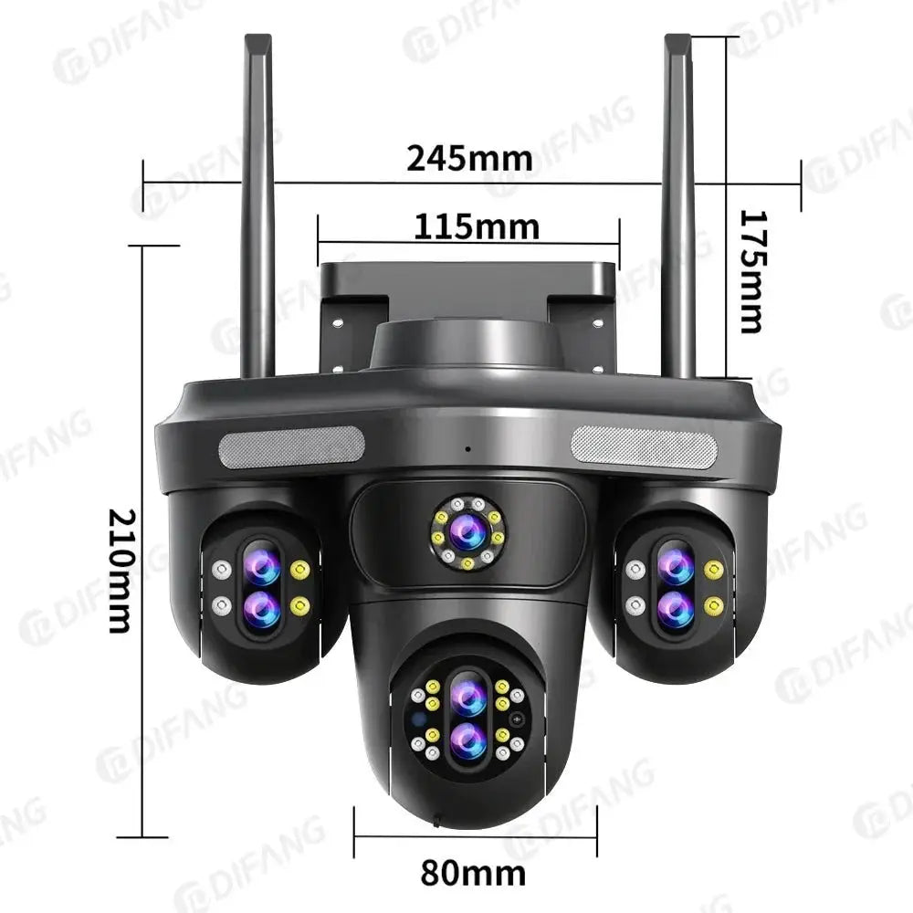 Difang 5MP WiFi IP Camera Outdoor PTZ 10x Zoom Auto Tracking CCTV - stepyours.com