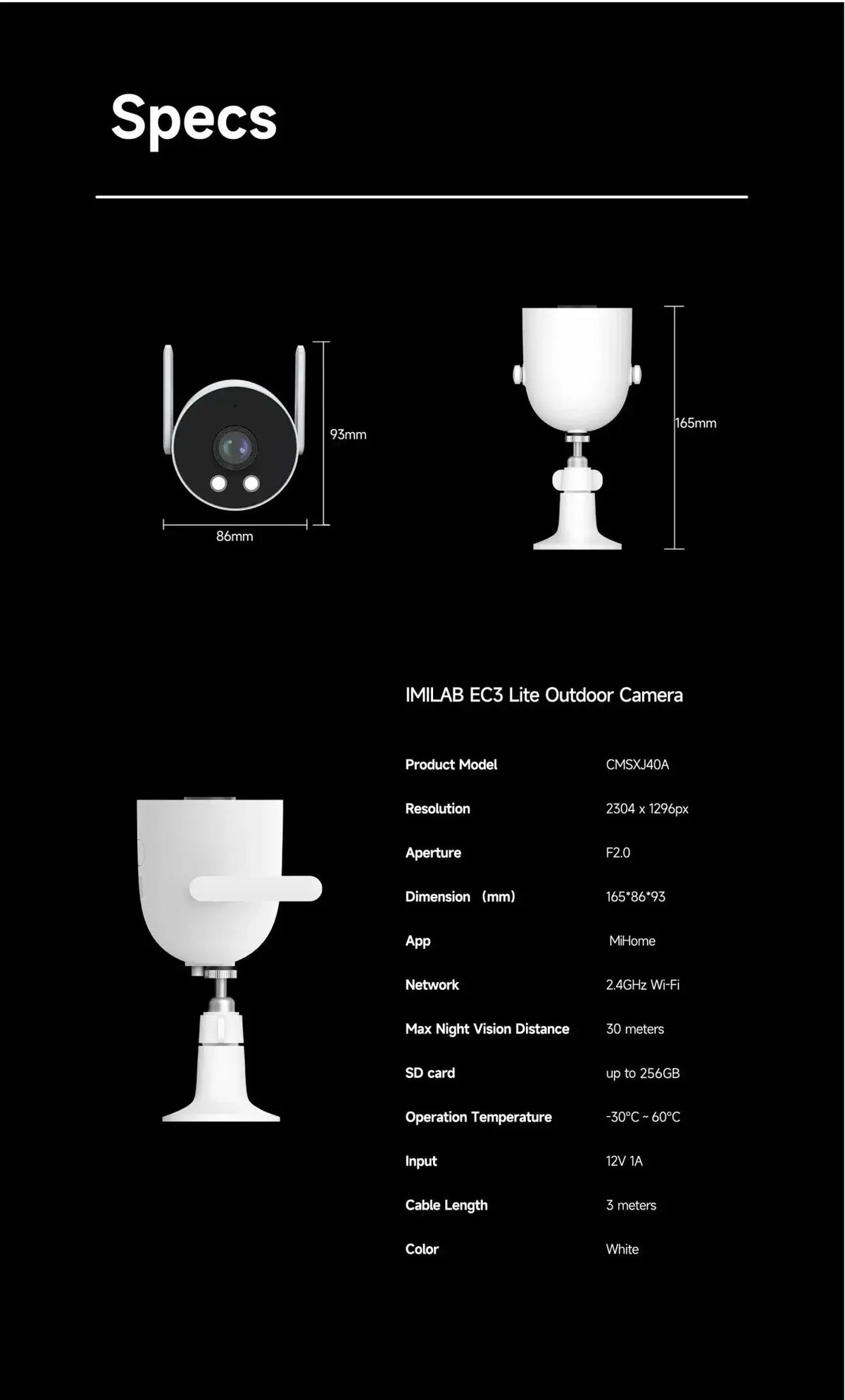 IMILAB EC3 Lite Outdoor Security Camera - 2K HD Color Night Vision - stepyours.com