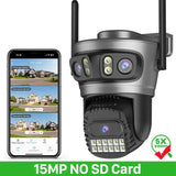20MP PTZ WiFi Surveillance Camera 4 Lens 10X Zoom Outdoor Night Vision - stepyours.com