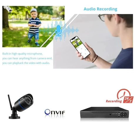 CamHi CamHipro 4MP Outdoor WiFi IP Camera - 2 - Way Audio Security Bullet - stepyours.com