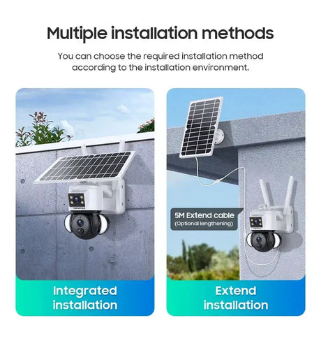 Shiwojia 6MP 4G Solar Security Camera Outdoor Surveillance
