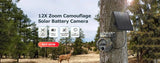 Shiwojia 12X Zoom 4K Solar Camera With Dual Lens 4G 360 Degree View - stepyours.com