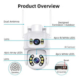 8MP Dual Lens Outdoor Security Camera With Night Vision