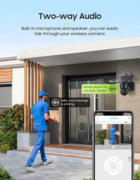 Tuya 3MP Solar Camera Outdoor WiFi Alexa 4G LTE SIM Light