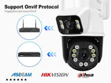 ASECAM 12MP 6K WiFi Outdoor Camera - AI Tracking, 8X Zoom, Dual Screen - stepyours.com