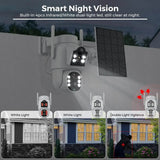 Solar IP Camera Dual Lens PTZ WiFi Outdoor Security Camera 8MP Solar Powered - stepyours.com