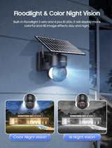 Shiwojia 6MP Solar Camera With 4G Sim Card Outdoor 12X Zoom