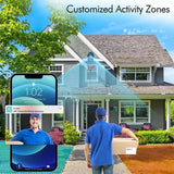 HEIYOUCAM WiFi Outdoor Security Camera 2K Battery AI Color Night Vision Hooks - stepyours.com