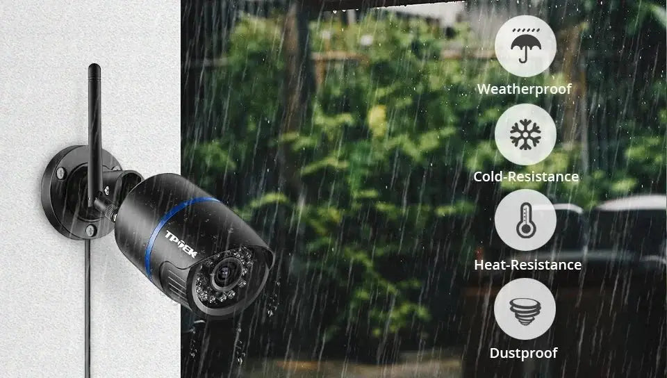 4MP Outdoor WiFi Bullet Security Camera - CamHi CamHipro Compatible Alerts - stepyours.com