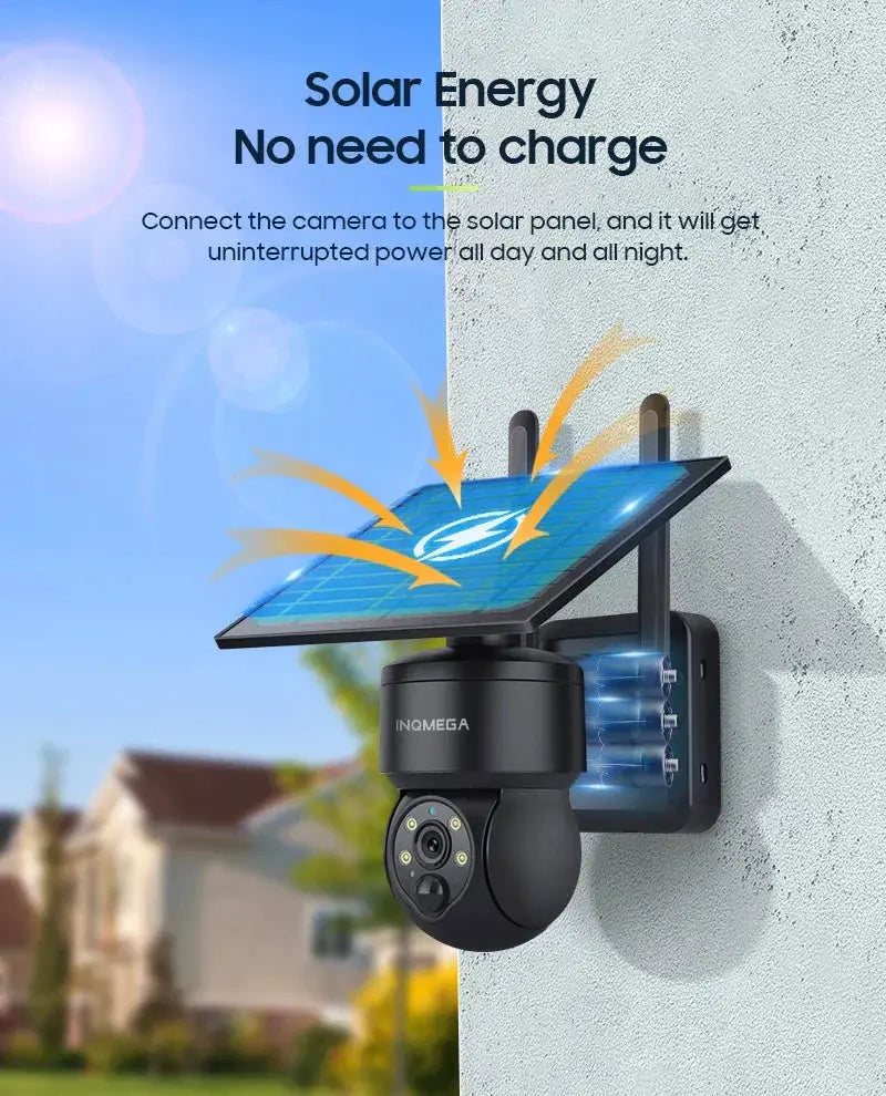 Tuya 3MP Solar Camera Outdoor WiFi Alexa 4G LTE SIM Light