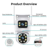 10MP Dual Lens Tuya WiFi Camera PTZ Outdoor 4K Security Camera With AI Tracking - stepyours.com
