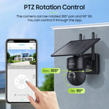 Shiwojia Wifi Wireless PTZ Solar Camera 4G SIM Outdoor 4MP