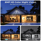 Abuntu Outdoor WiFi Camera - 8MP 4K Dual Lens With AI Human Detection Hooks - stepyours.com