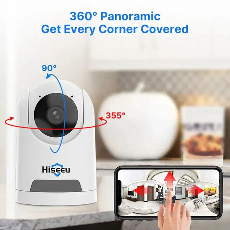 Hiseeu 2K PTZ Dome Camera Smart Home Security System