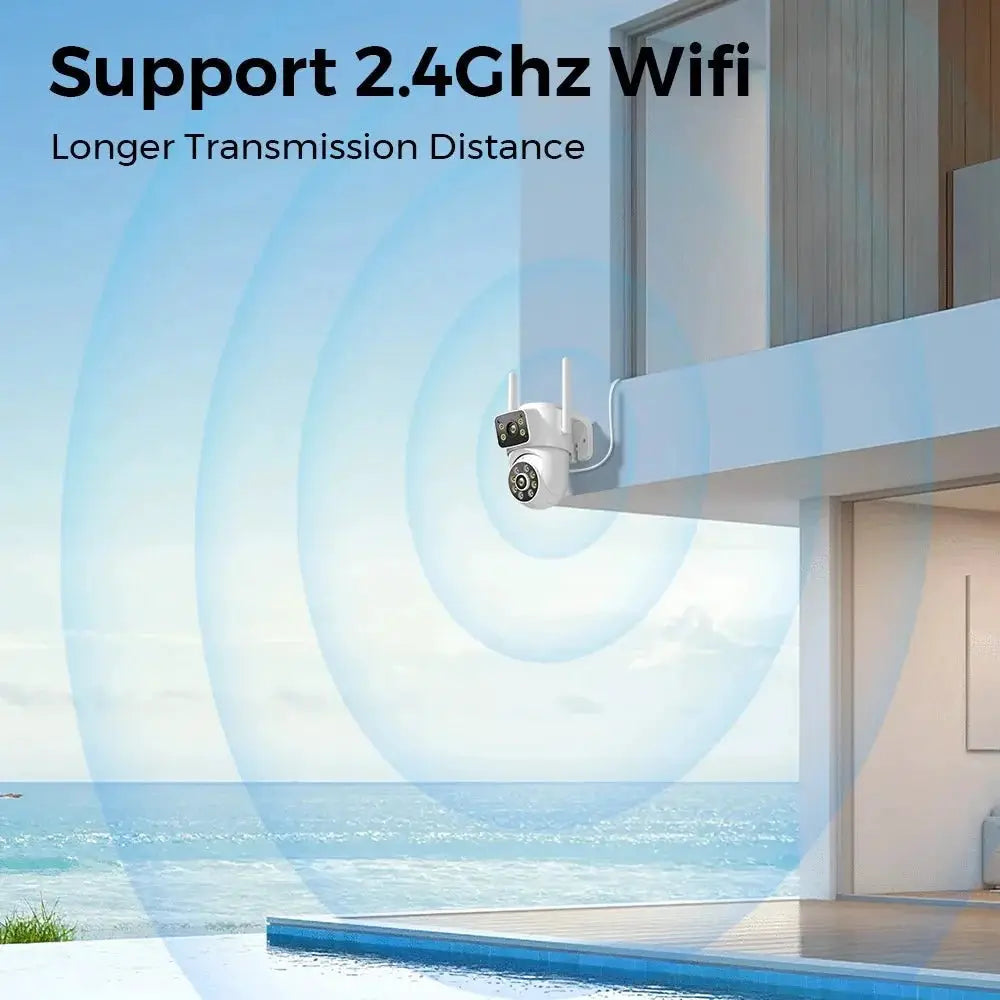 BESDER 8MP WiFi PTZ Outdoor Camera - With AI Human Detection Dual Screens - stepyours.com