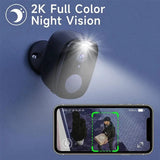 HEIYOUCAM WiFi Outdoor Security Camera 2K Battery AI Color Night Vision Hooks - stepyours.com