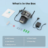 20MP PTZ WiFi Surveillance Camera 4 Lens 10X Zoom Outdoor Night Vision - stepyours.com