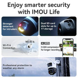 IMOU Cruiser Triple Lens Outdoor Camera Red Blue Warning Light PTZ WiFi - stepyours.com