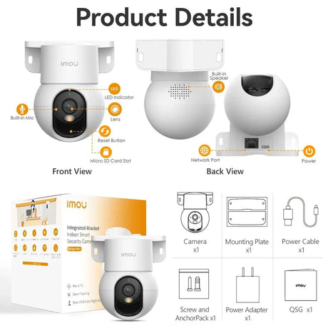 IMOU Ranger Mini 3 to 5 MP IP Camera - 360 Degree Surveillance with AI Detection - stepyours.com