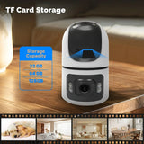Moes Tuya WiFi 4MP Dual Lens Indoor Cam With Night Vision Motion Two Way Audio - stepyours.com