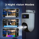 JOOAN 4K Outdoor 5G Wifi Surveillance Camera Dual Lens Auto Tracking PTZ CCTV - stepyours.com