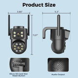 Abuntu Outdoor WiFi Camera - 8MP 4K Dual Lens With AI Human Detection Hooks - stepyours.com
