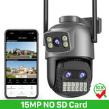 Abuntu 15MP 8K PTZ WiFi Outdoor Camera - 10X Zoom AI Human Detection - stepyours.com
