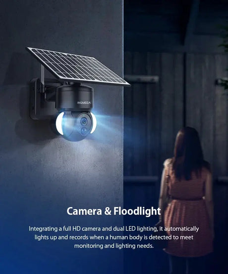 INQMEGA 4MP WiFi Tuya Solar Outdoor Security Camera
