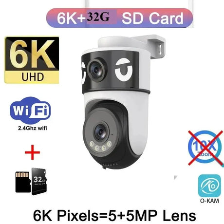 Smart Outdoor WiFi 6 Camera 20MP 10x Optical Zoom PTZ Auto Tracking Waterproof - stepyours.com