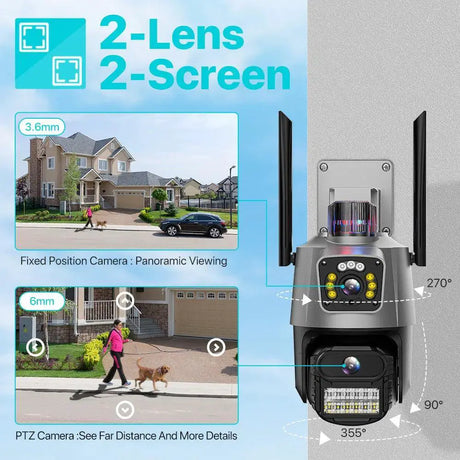 Outdoor Smart Security Camera AI Auto Tracking Night Vision
