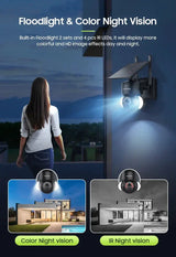 SHIWOJIA Mini Solar Camera 4G Wifi PTZ 3MP 4X Zoom - Tredruns