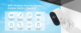 4MP WiFi IP Camera Rechargeable Battery Outdoor Security Camera Night Vision - stepyours.com