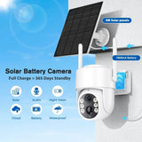 ICSEE 5MP Solar Wireless Outdoor Camera 7800mAh Battery 365 Day Standby - stepyours.com